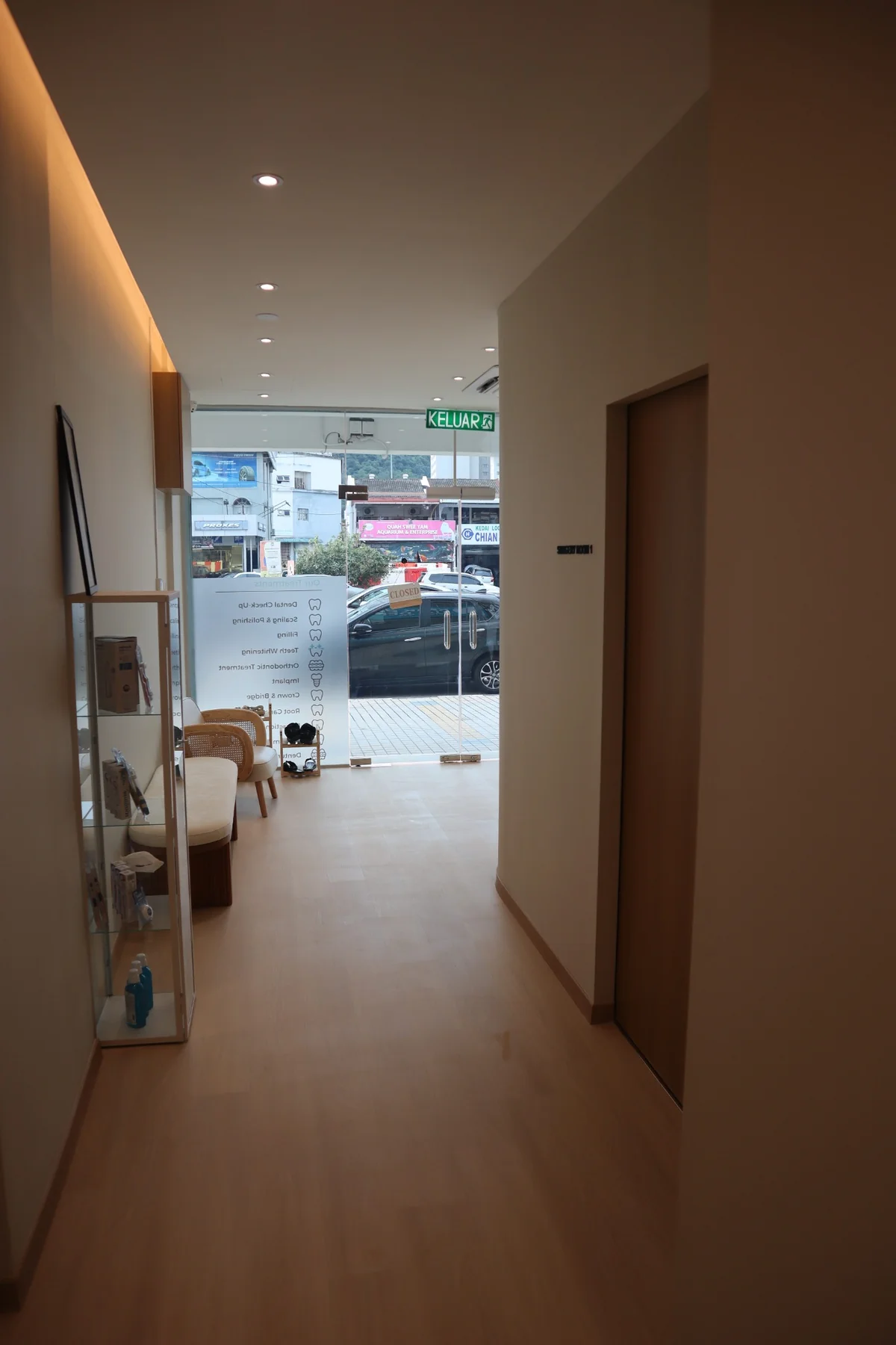 Warm and welcoming hallway at TIME DENTAL